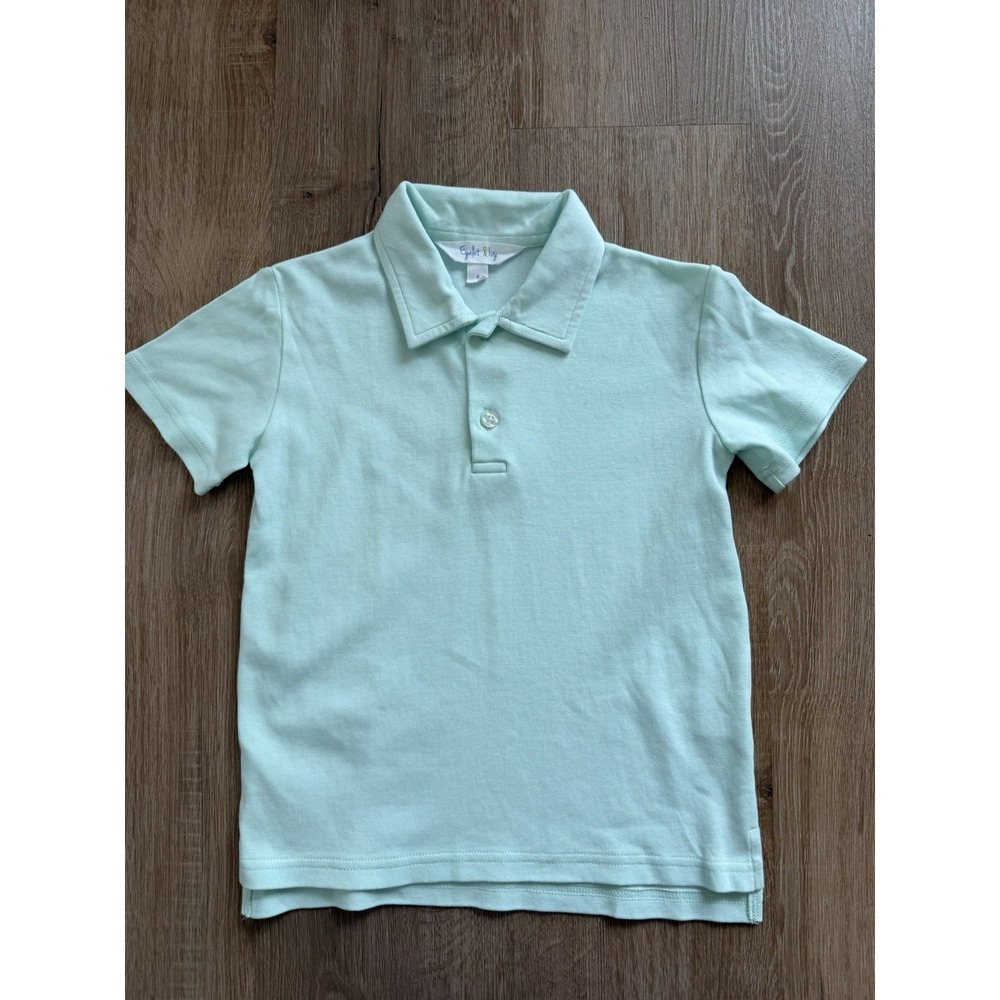 Eyelet & Ivy Boys Spring Green Short Sleeve Polo Shirt Size 5